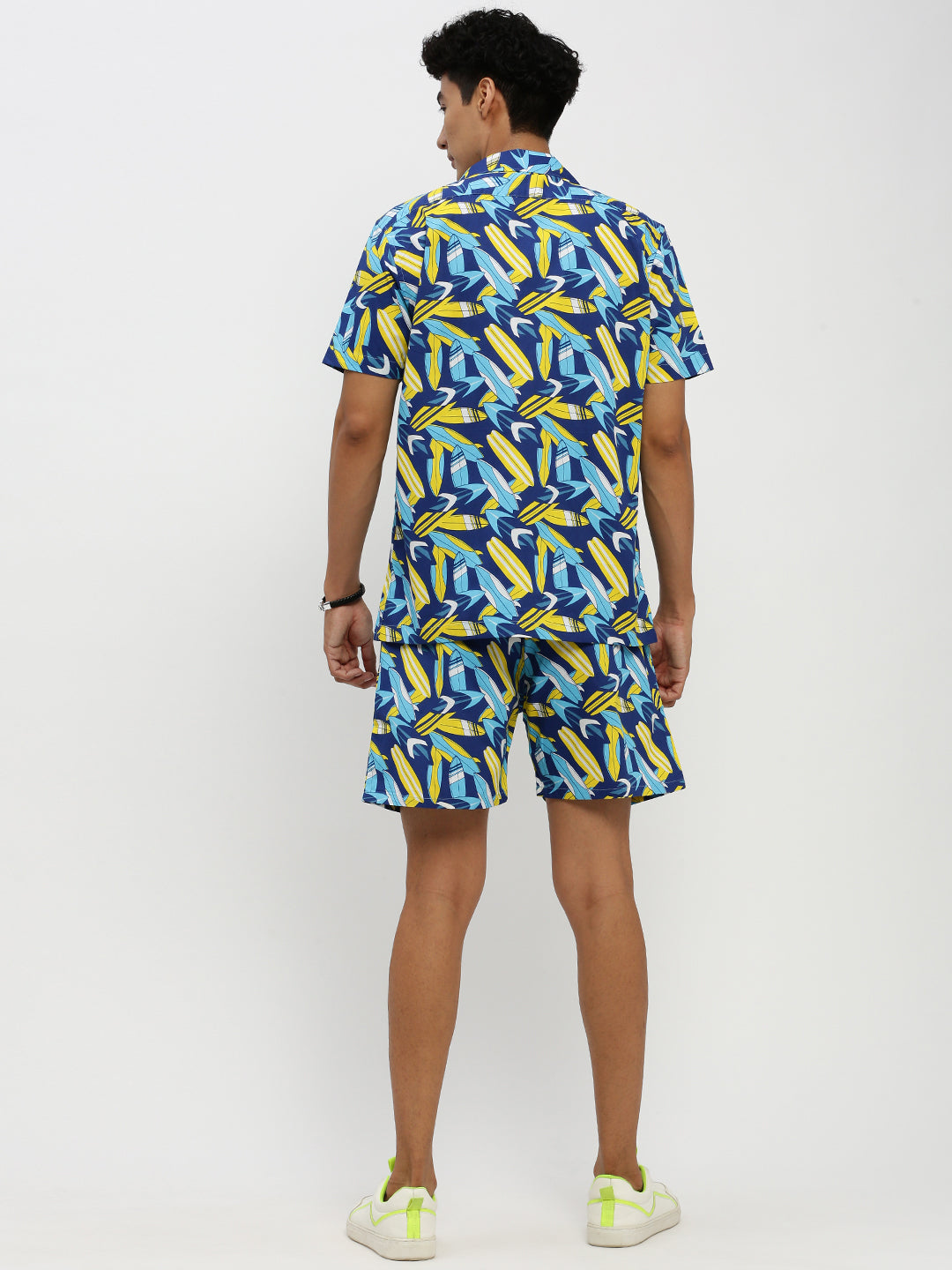 Men's Navy Printed Co-Ords Set