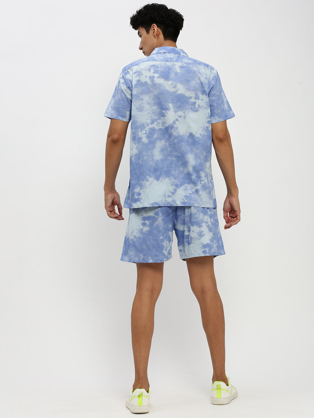 Men's Blue Colourblock Co-Ords Set