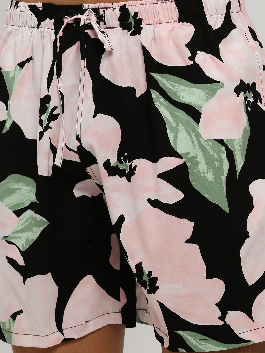 Men's Black Printed Co-Ords Set