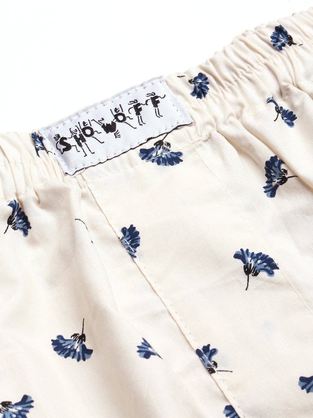 Men Cream Printed Boxer