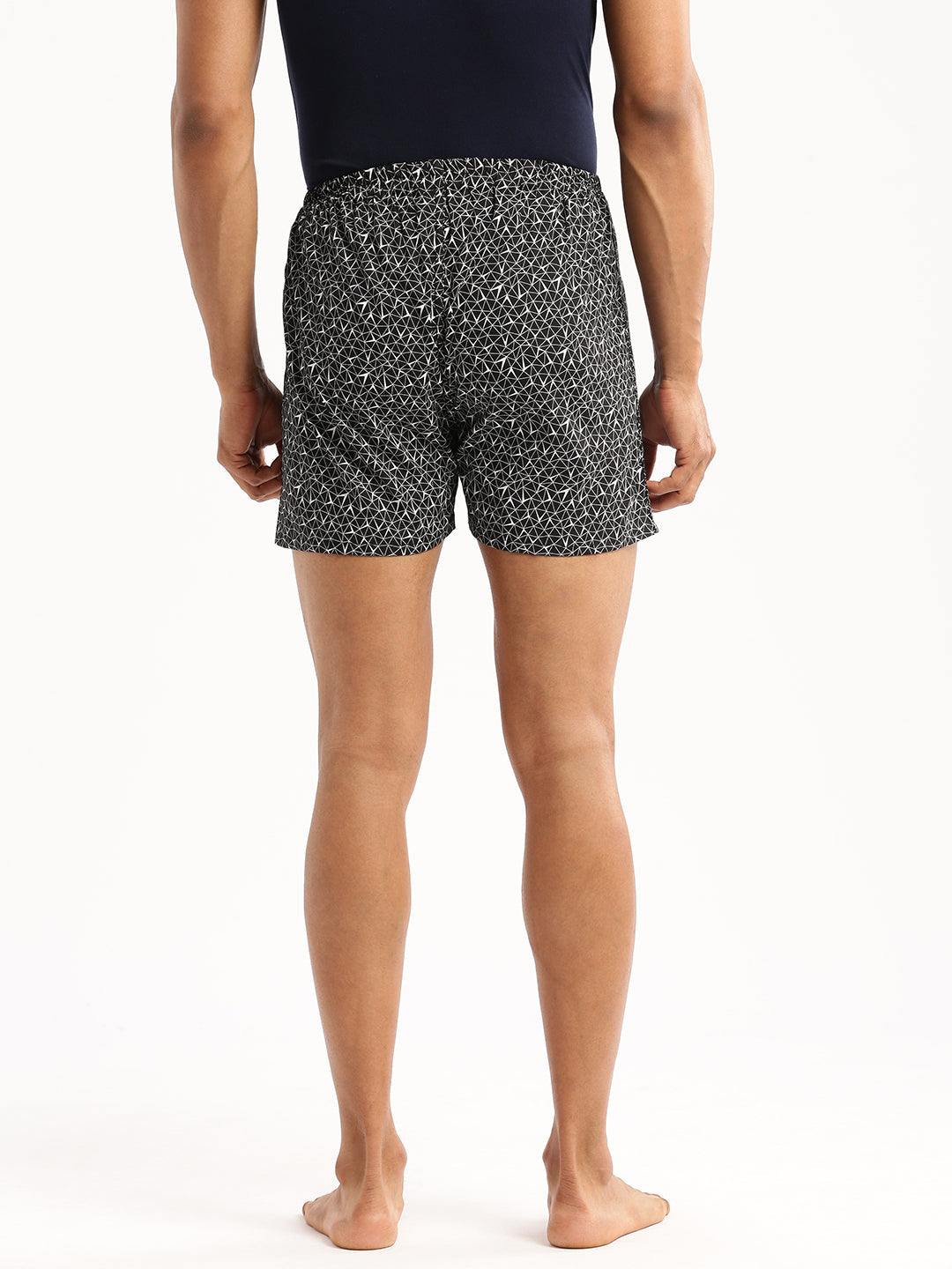 Men Black Printed Boxer