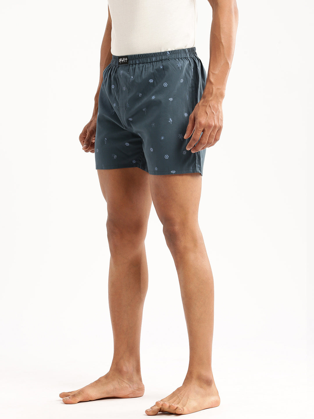 Men Teal Printed Boxer