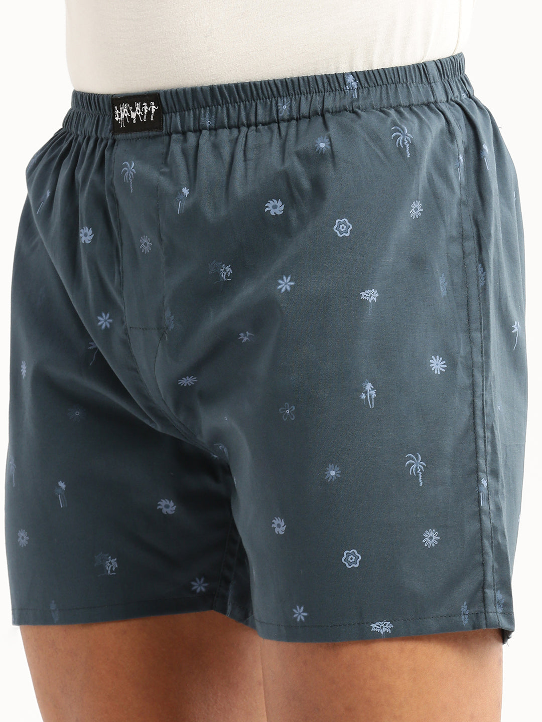 Men Teal Printed Boxer