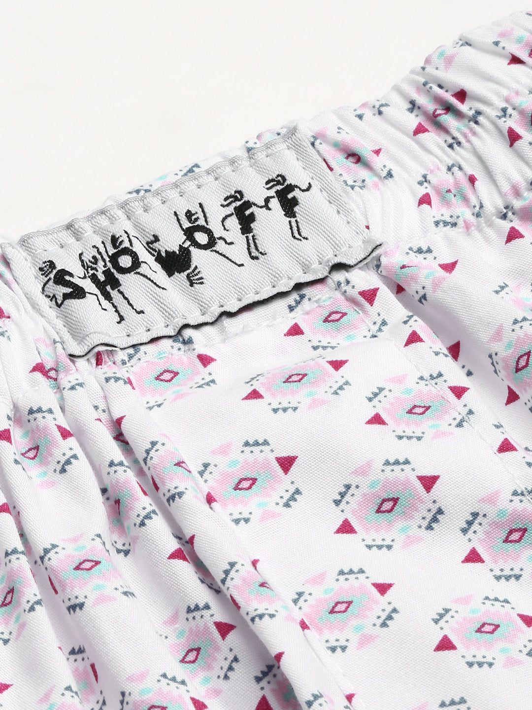 Men White Printed Boxer