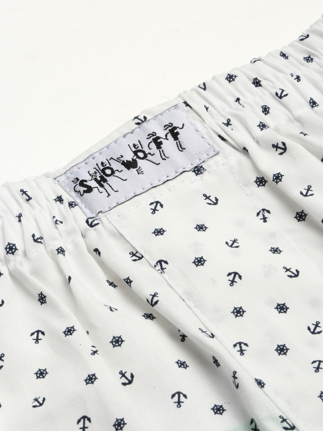 Men White Printed Boxer