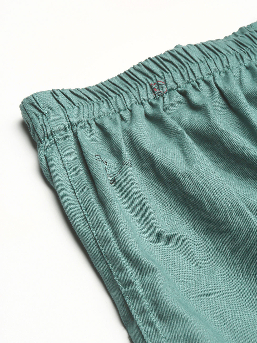 Men's Green Slim Fit Conversational Printed Cotton Boxer