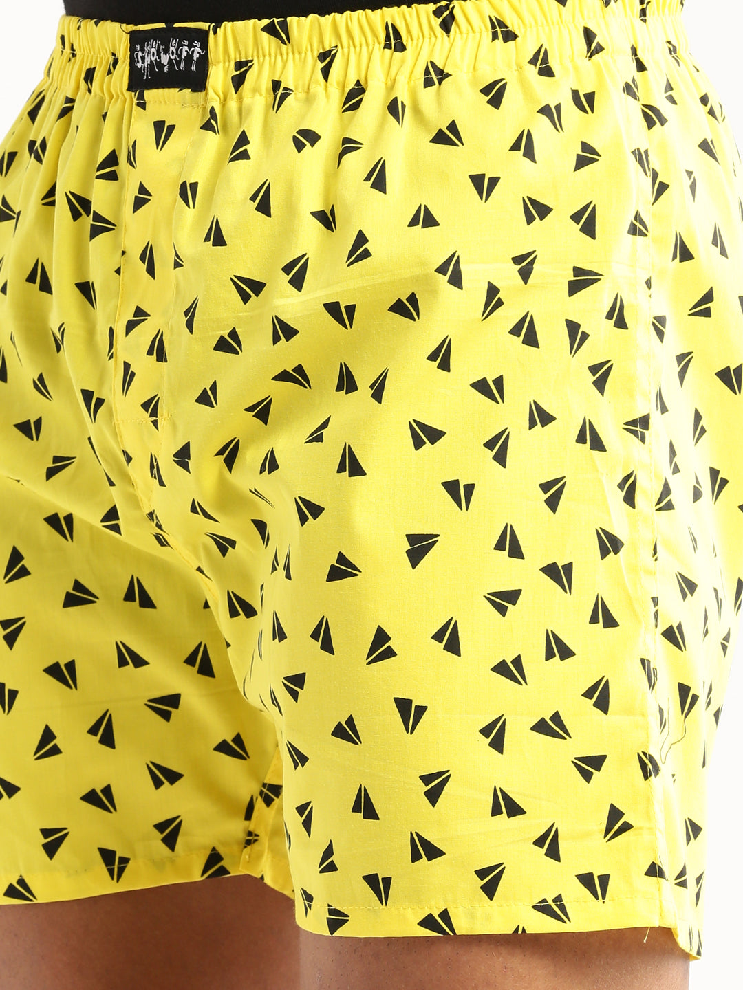 Men Yellow Printed Boxer