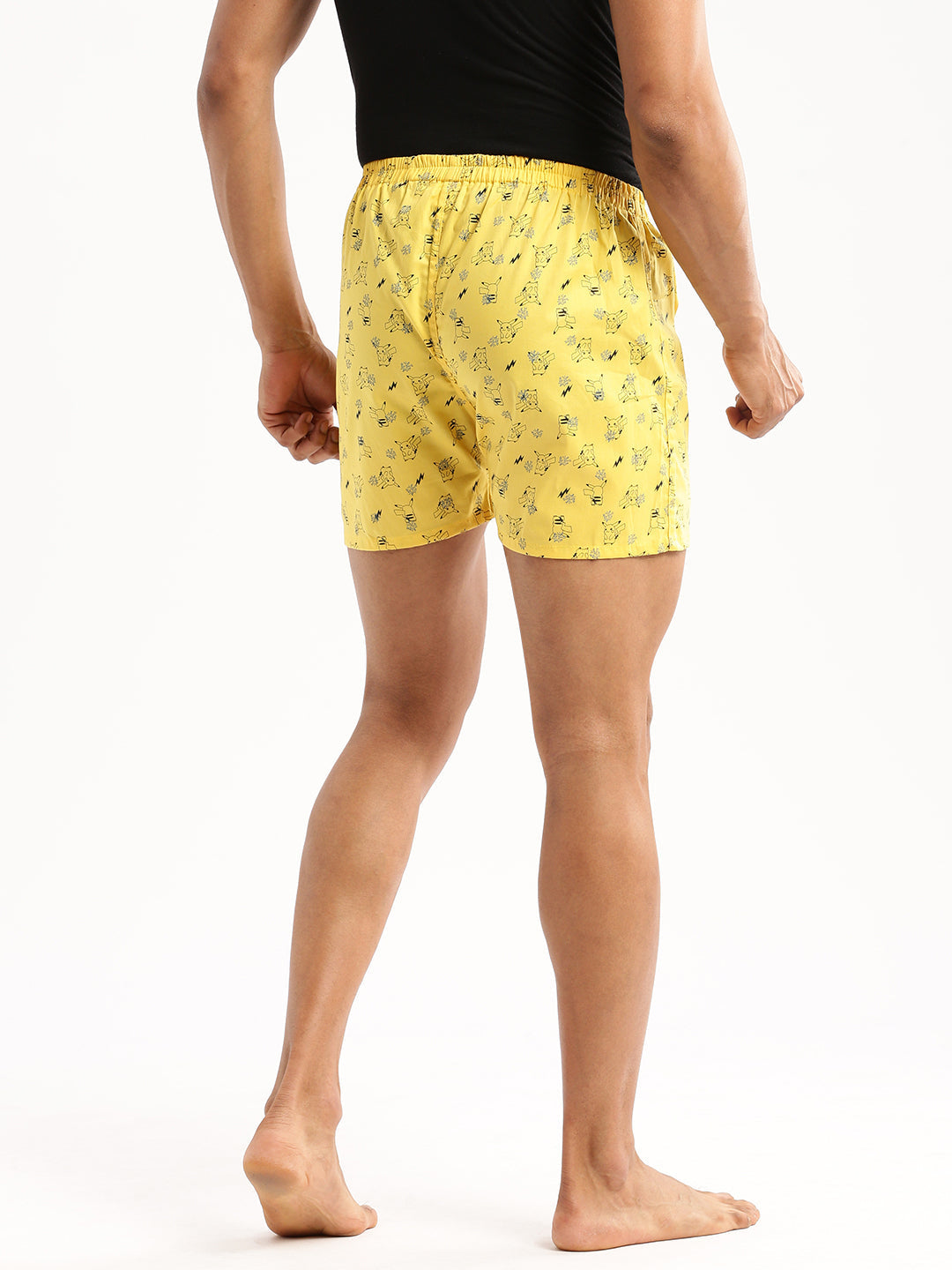 Men Yellow Printed Boxer