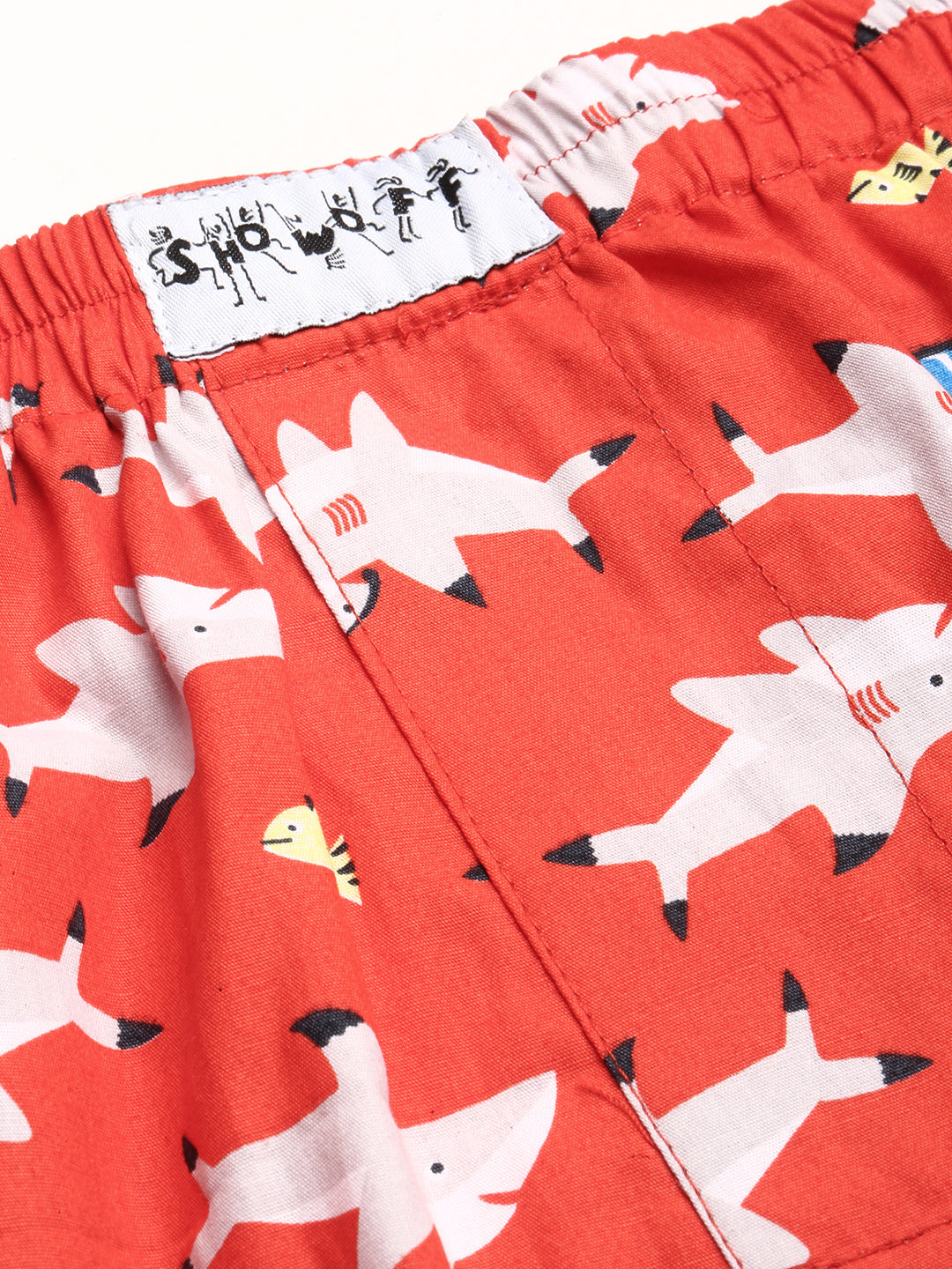 Men Red Printed Boxer