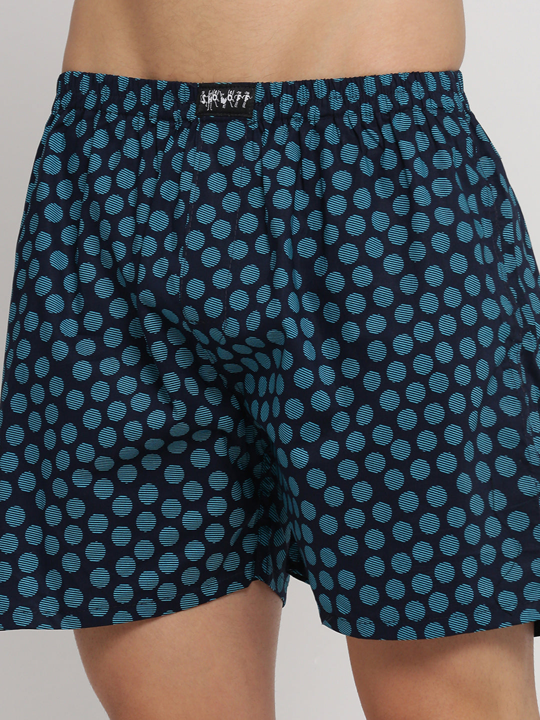 Men Navy Blue Printed Boxer