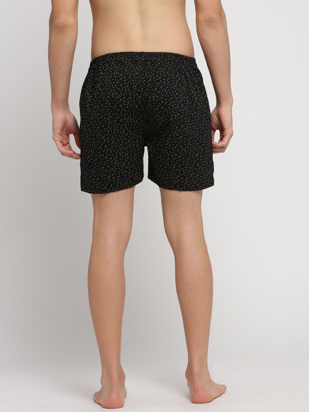 Men Black Printed Boxer