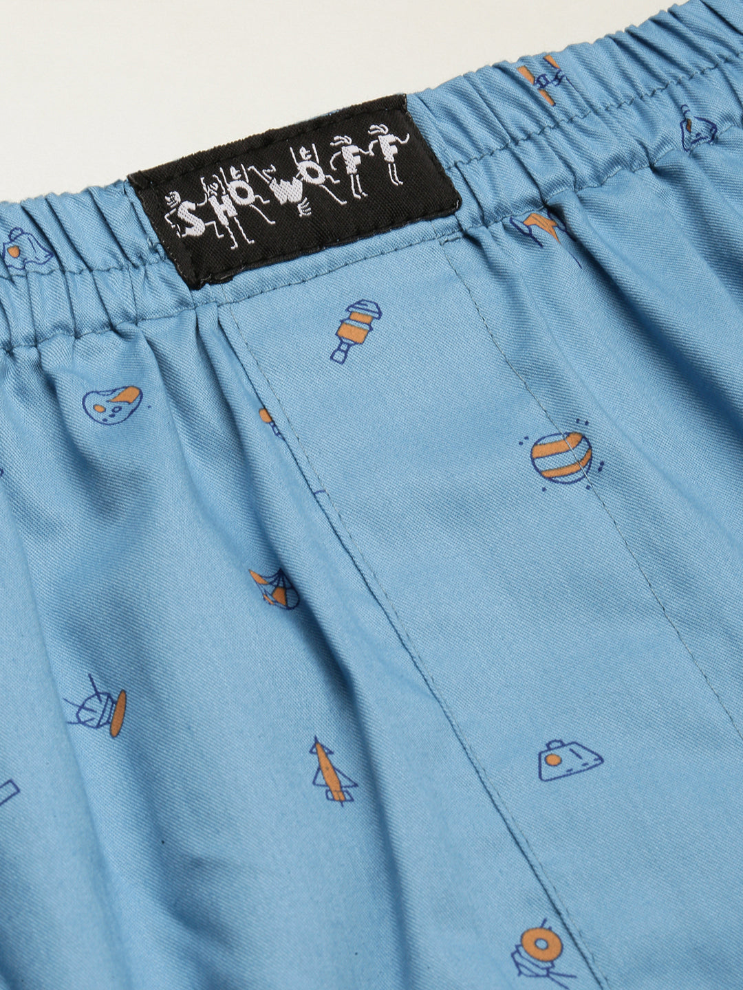 Men Blue Printed Boxer