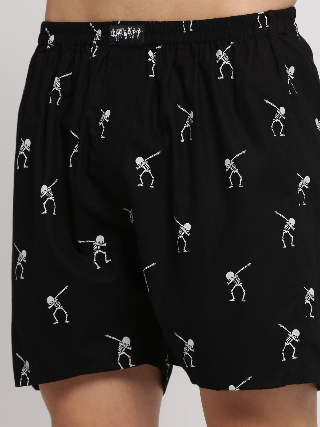 Men Black Printed Boxer