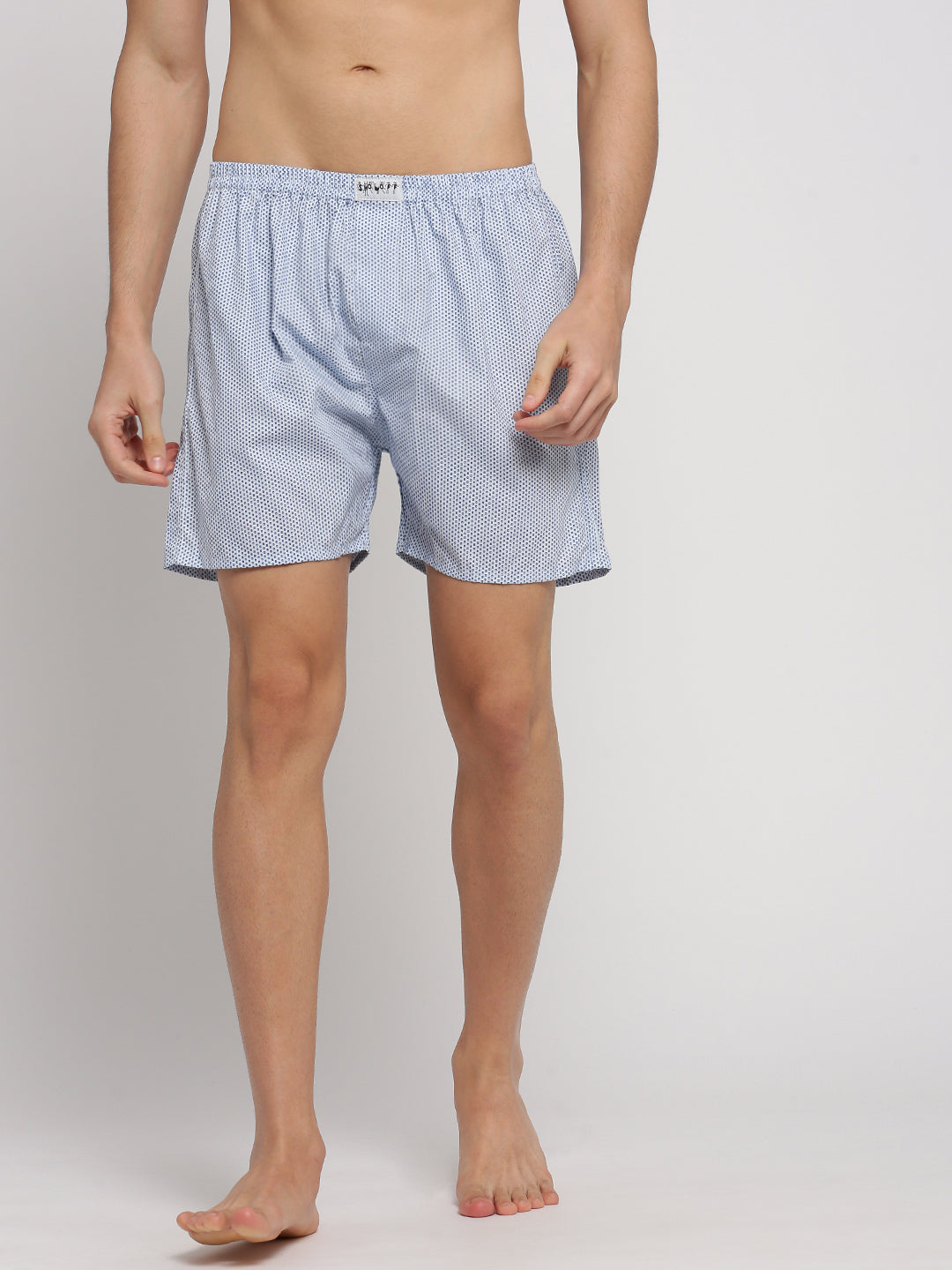 Men Blue Printed Boxer