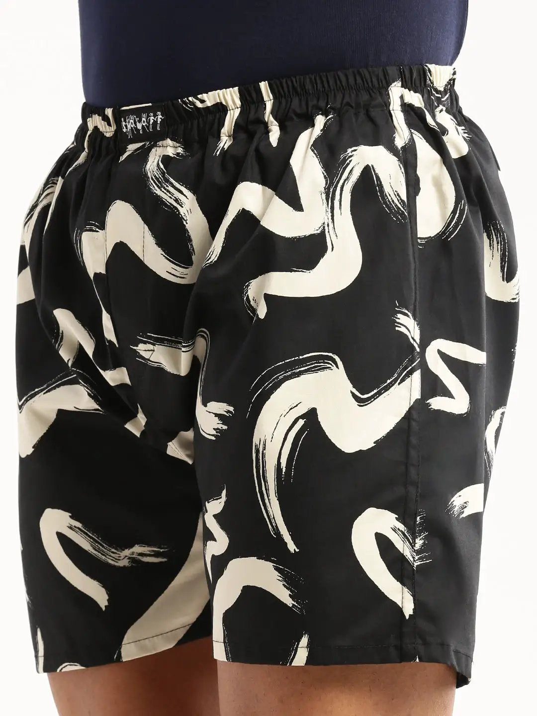 Men's Black Printed Boxer