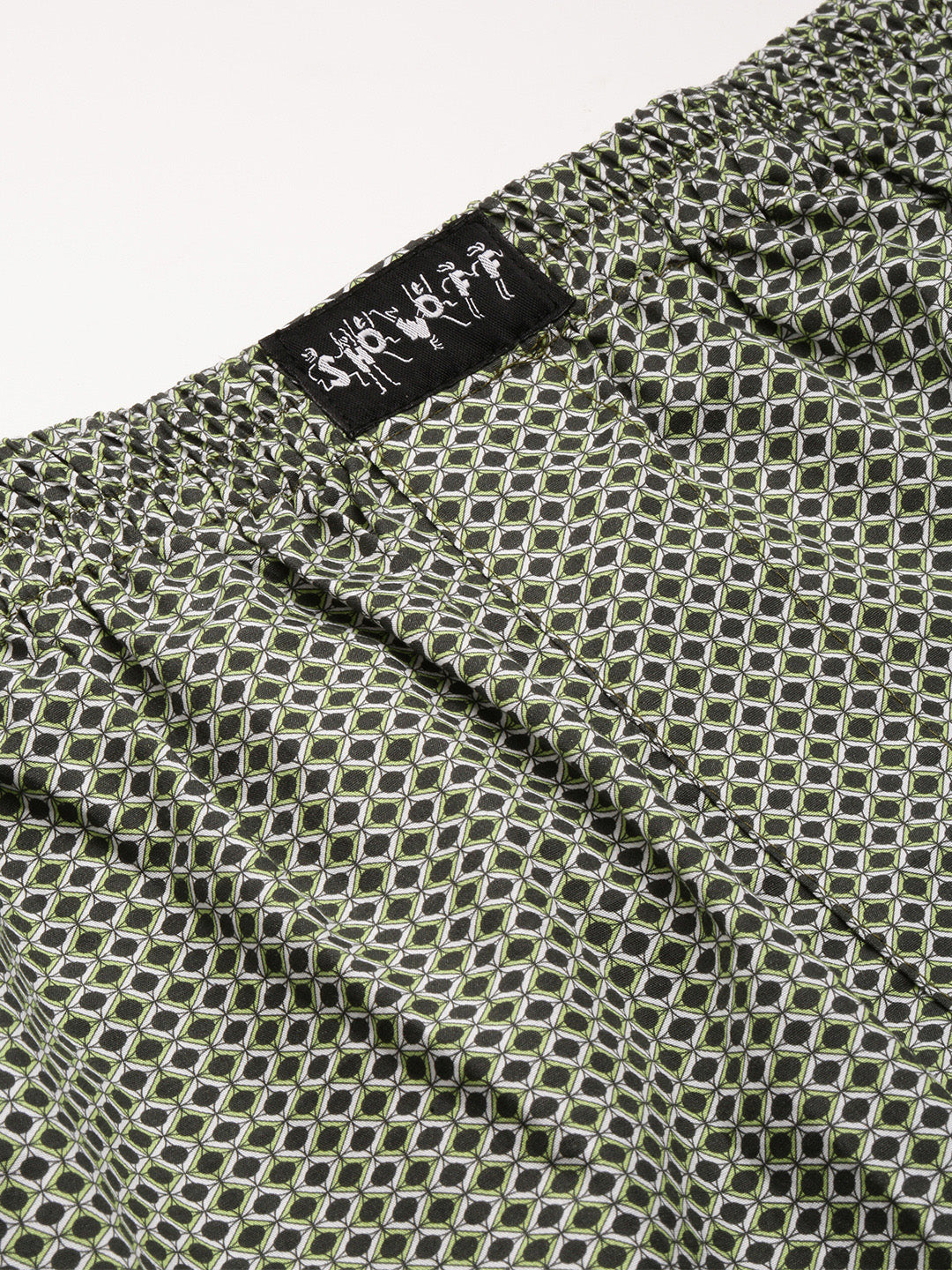 Men Printed Olive Boxer