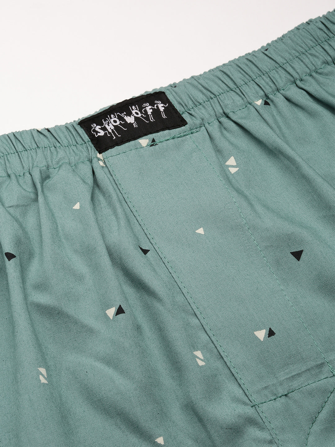 Men Printed Sea Green Boxer