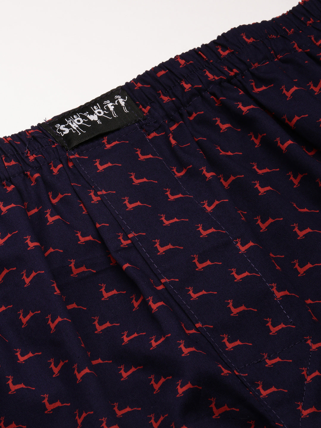 Men Printed Navy Blue Boxer