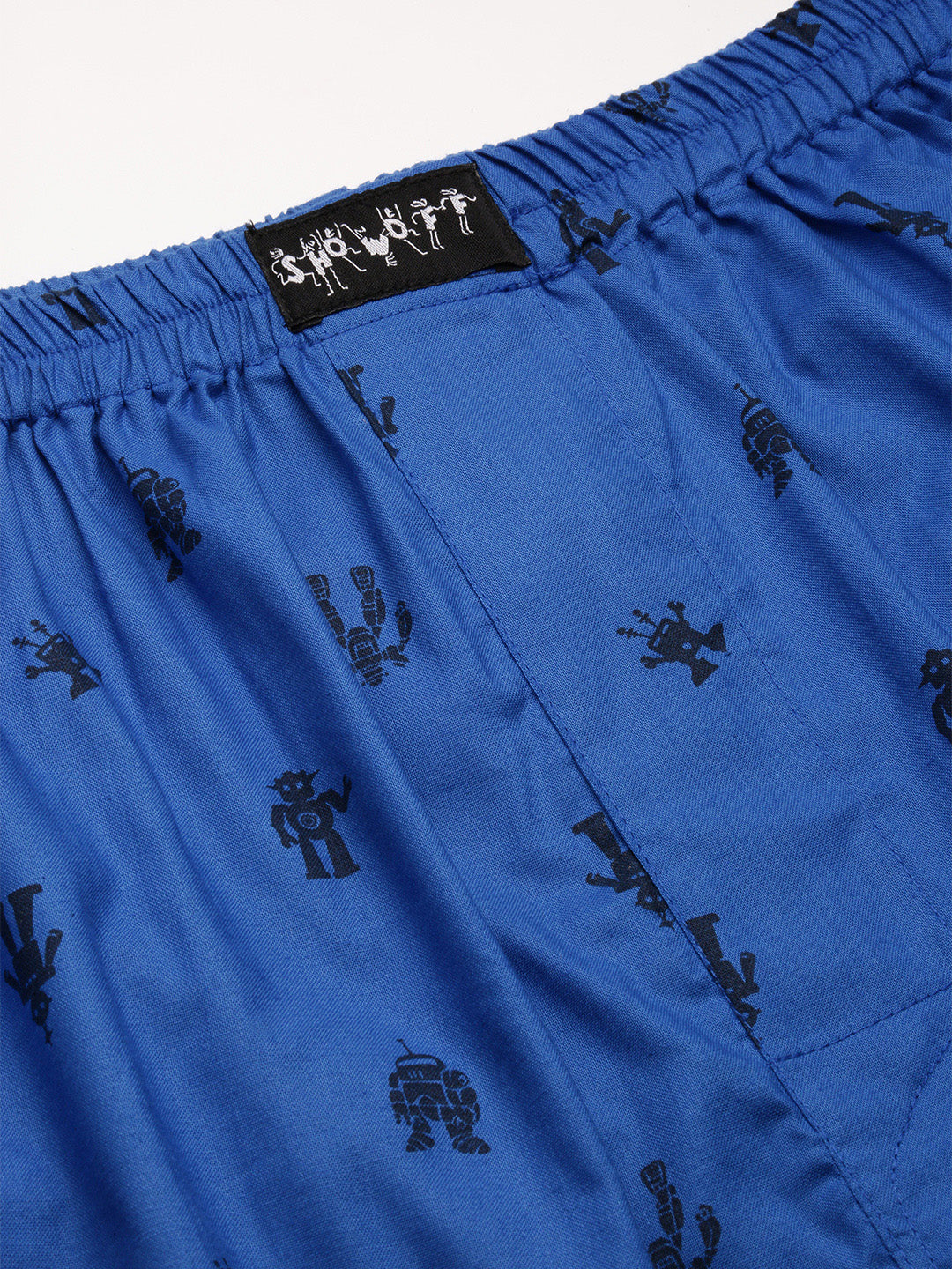 Men Printed Blue Boxer