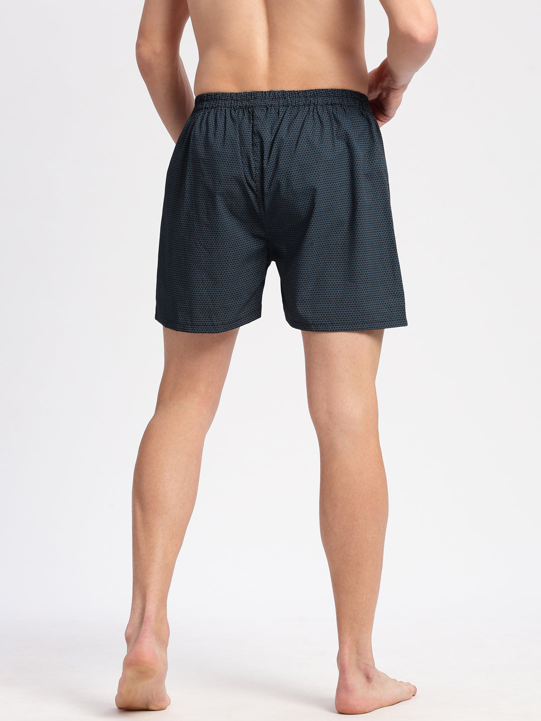 Men Printed Black Boxer