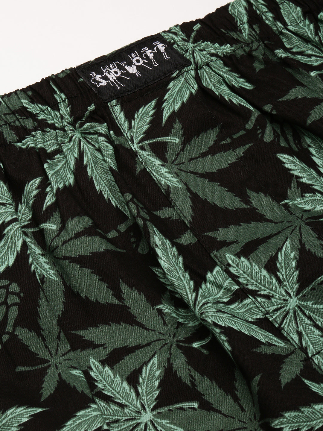 Men's Printed Green Boxer