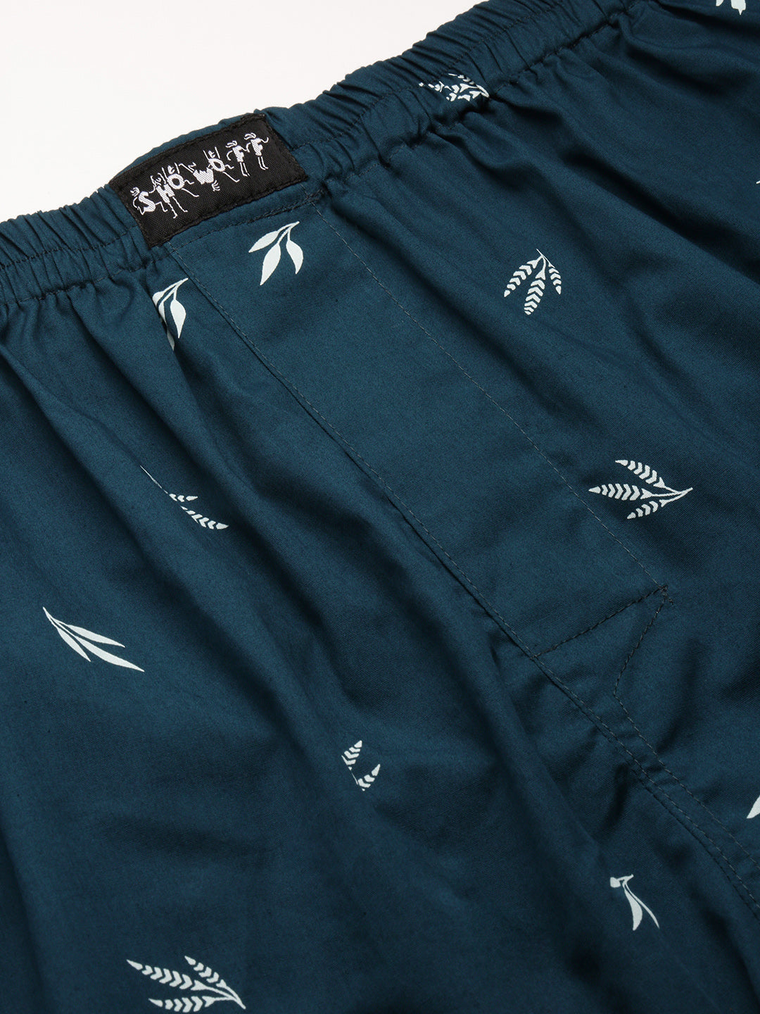 Men Printed Teal Boxer