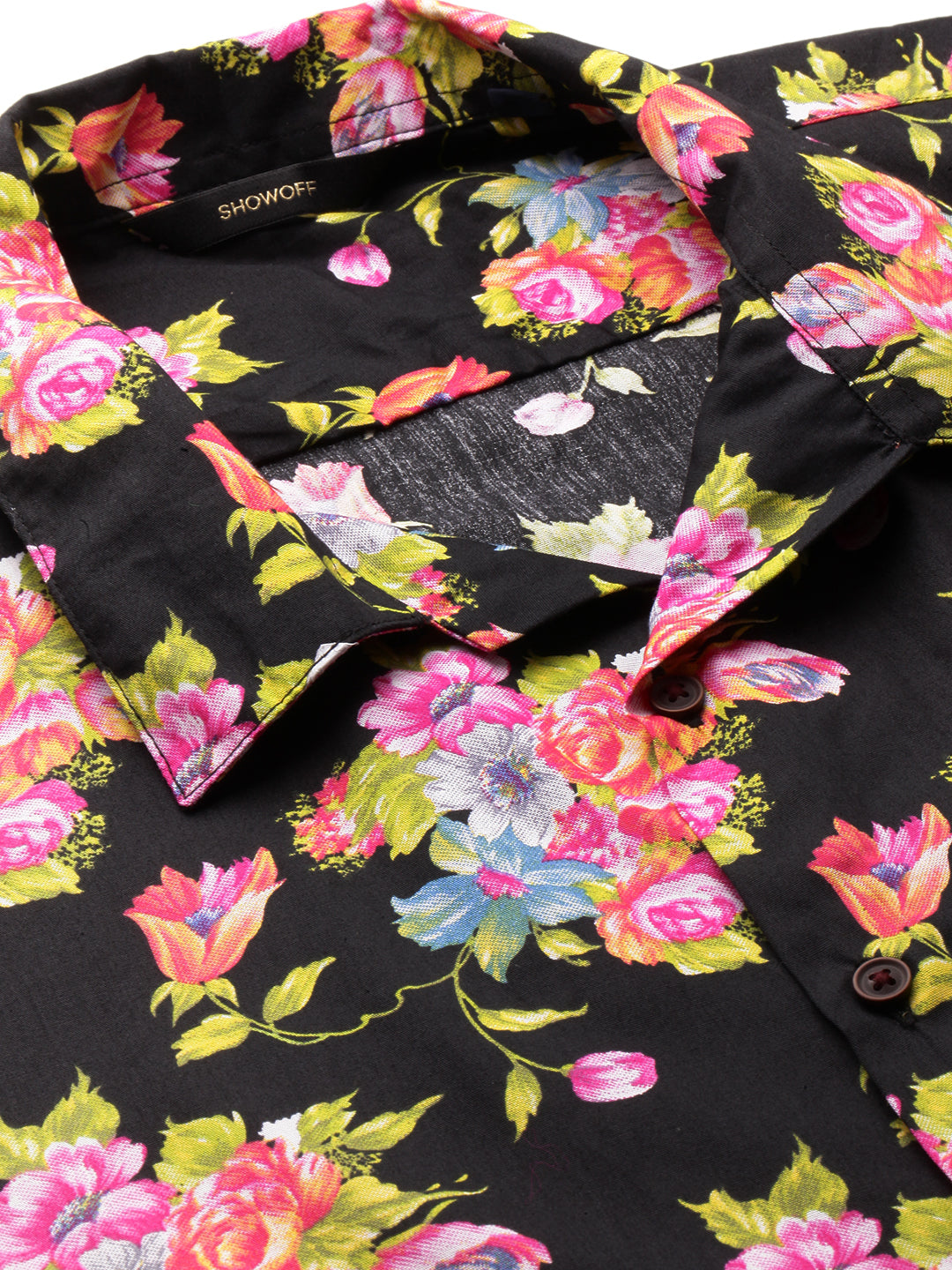 Men's Black Printed Co-Ords Set