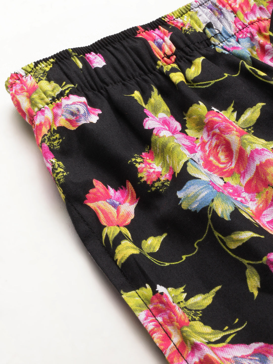 Men's Black Printed Co-Ords Set