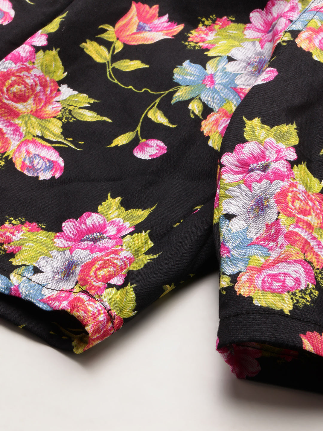 Men's Black Printed Co-Ords Set