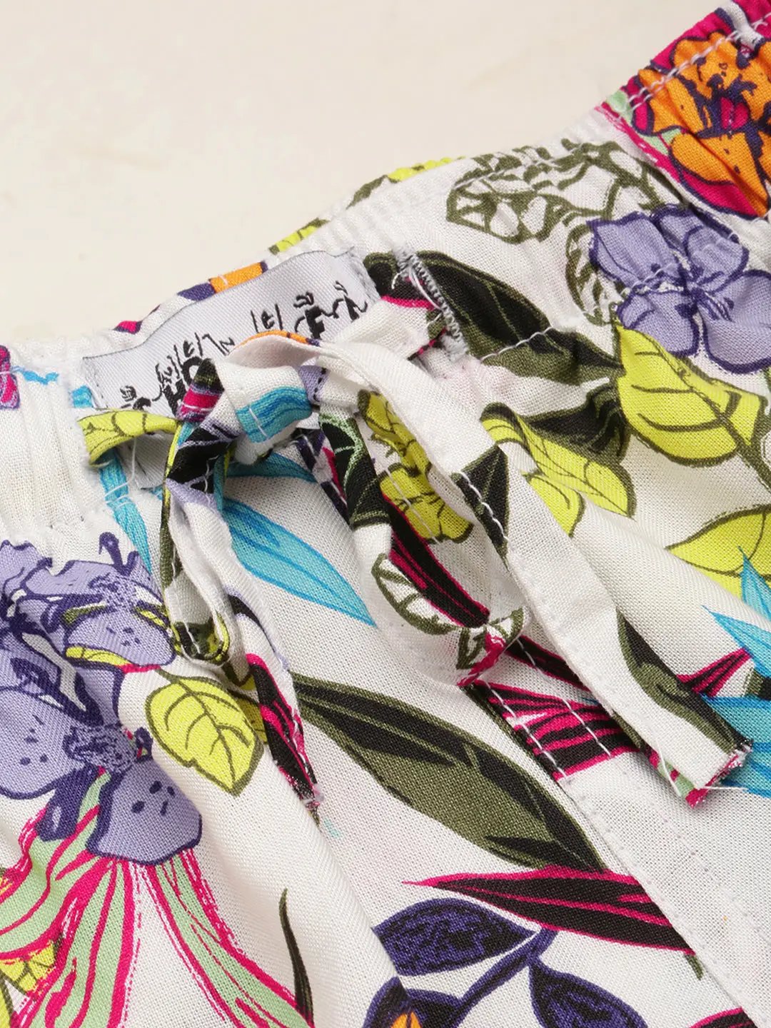 Men's White Printed Casual Co-Ords Set