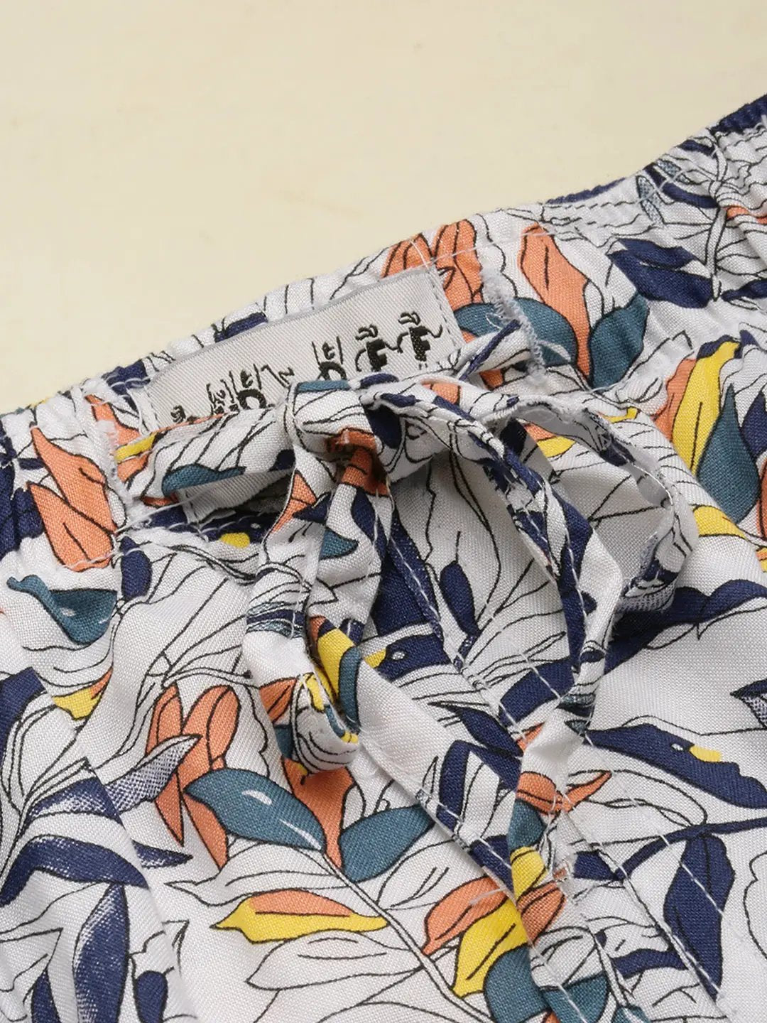 Men's White Printed Casual Co-Ords Set