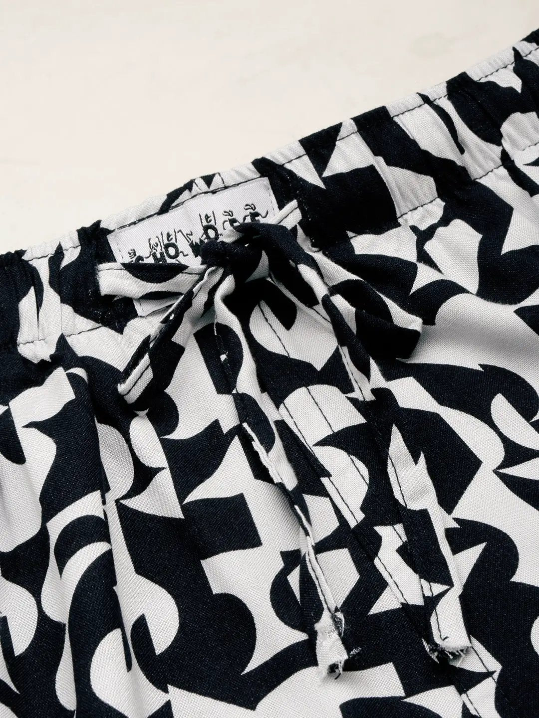 Men's White Printed Casual Co-Ords Set