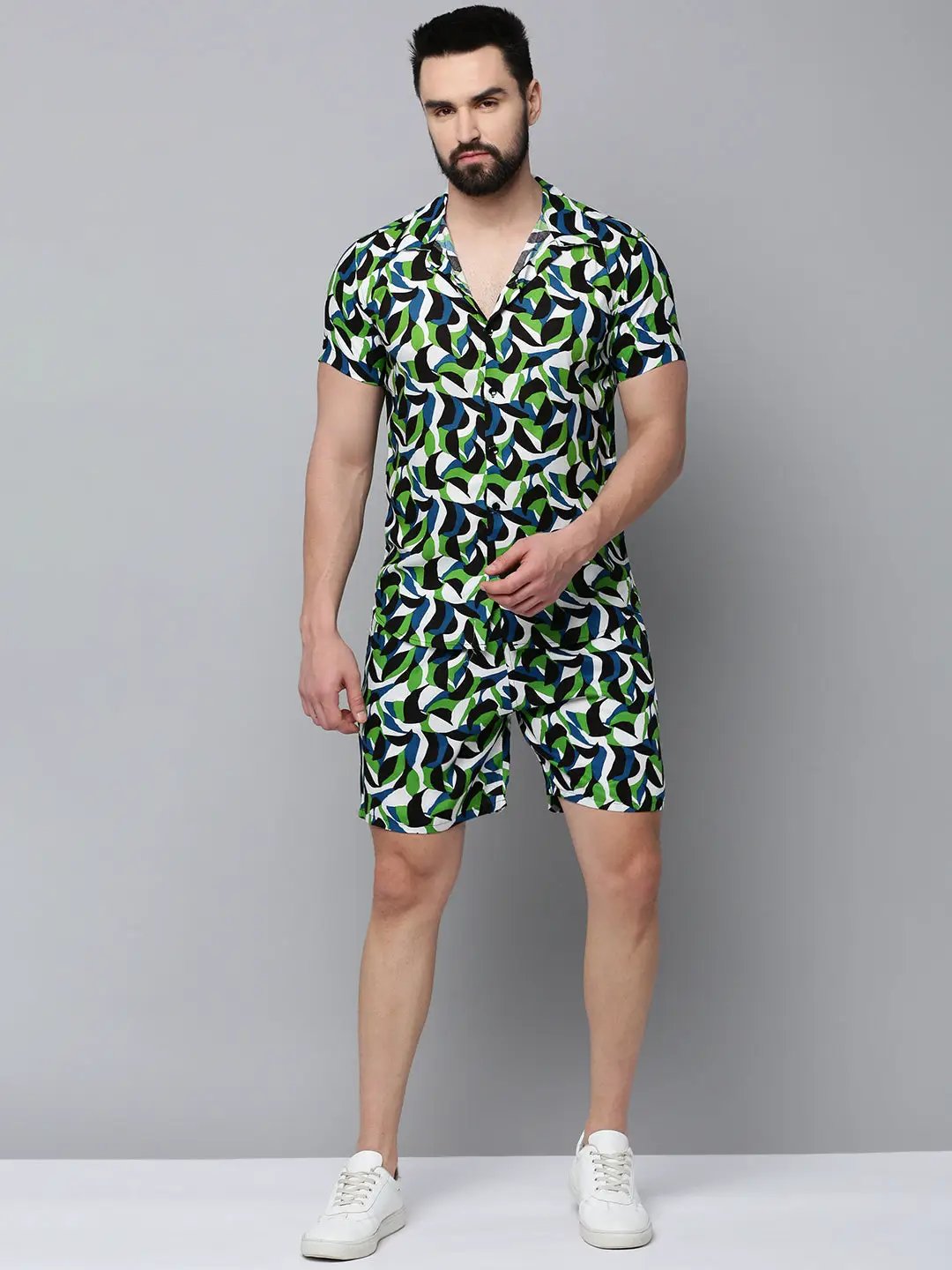 Men's Multi Printed Casual Co-Ords Set