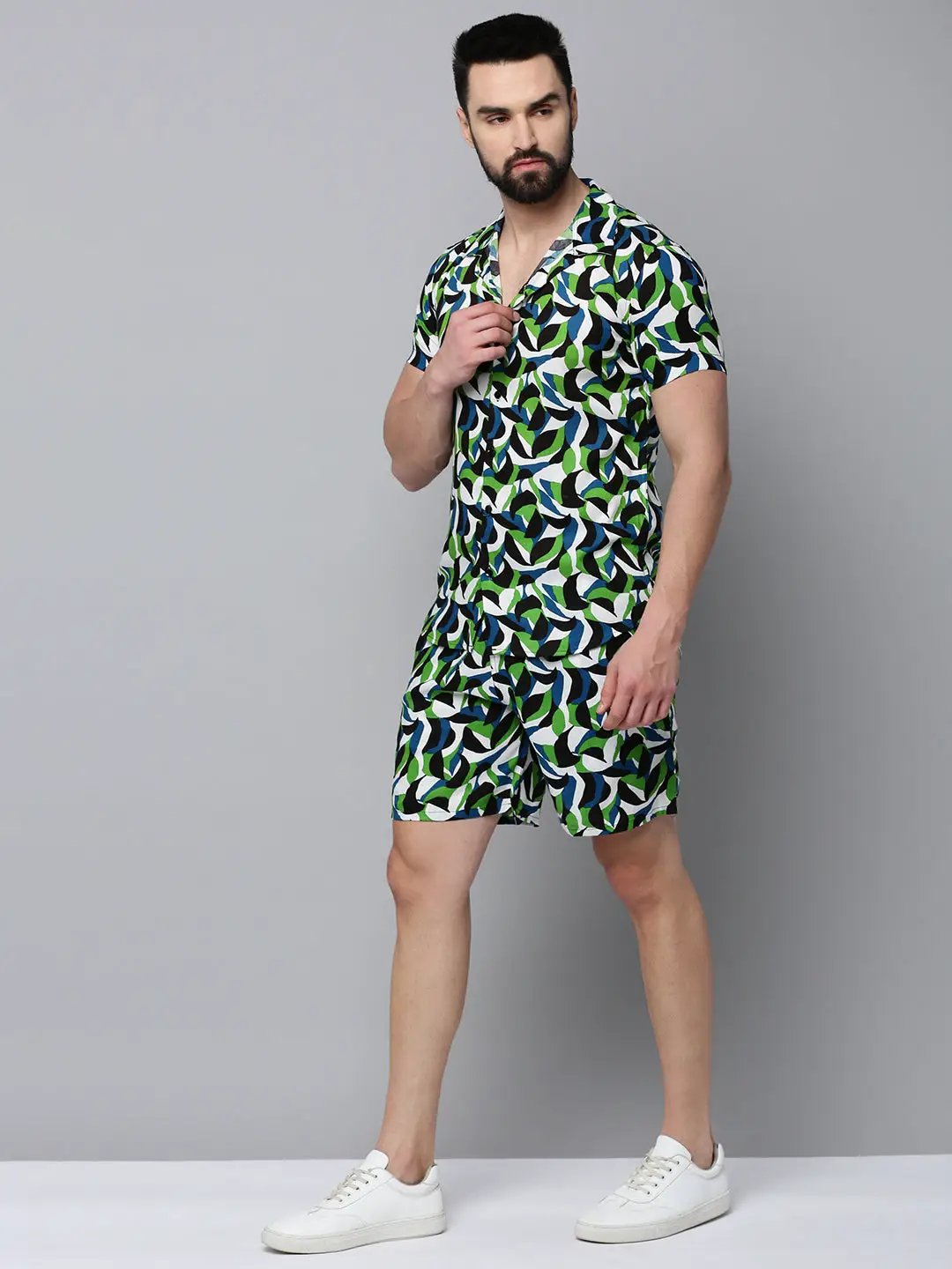Men's Multi Printed Casual Co-Ords Set