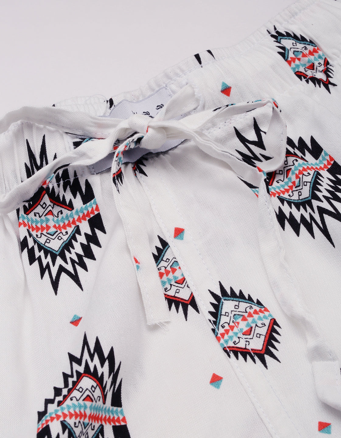 Men White Printed Casual Co ord Set