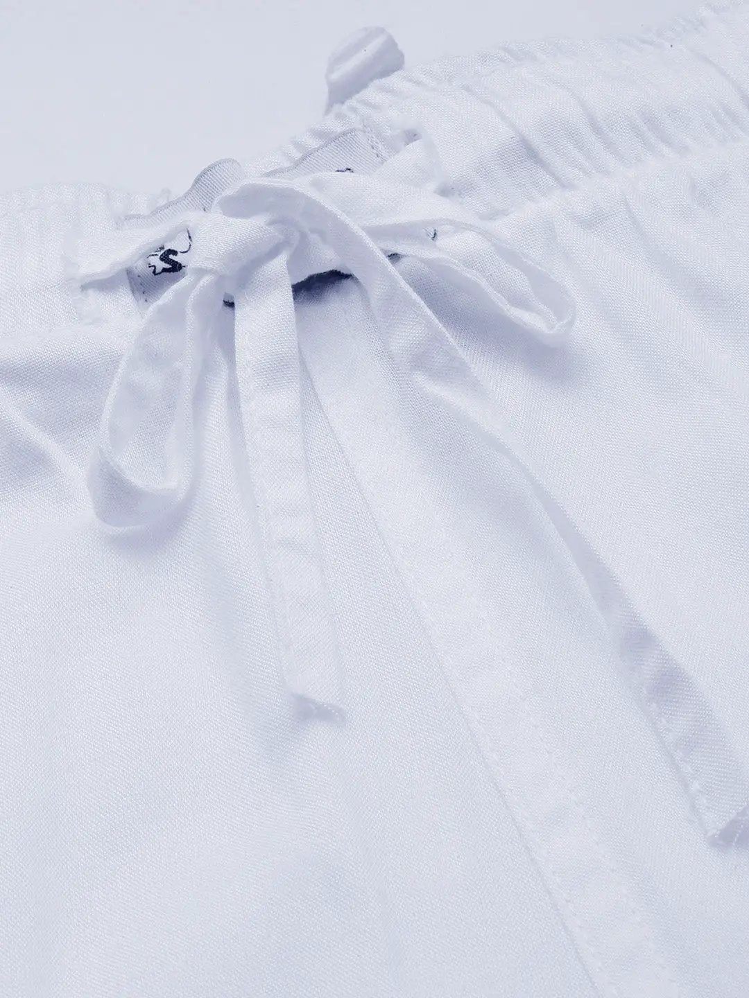 Men's White Solid Casual Co-Ords Set