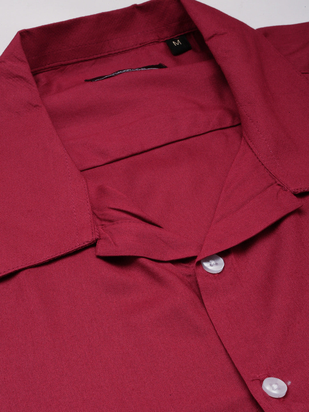 Men Burgundy Solid Casual Co ord Set