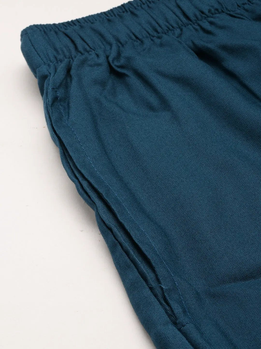 Men's Teal Solid Casual Co-Ords Set