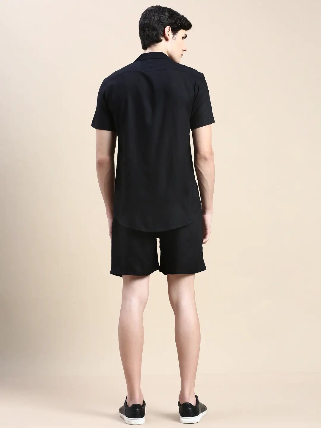 Men's Black Solid Casual Co-Ords Set - from SHOWOFFFF