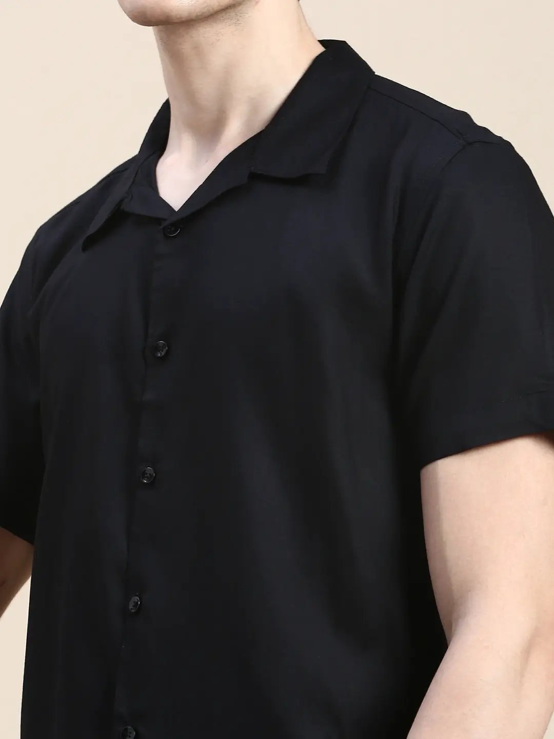 Men's Black Solid Casual Co-Ords Set - from SHOWOFFFF