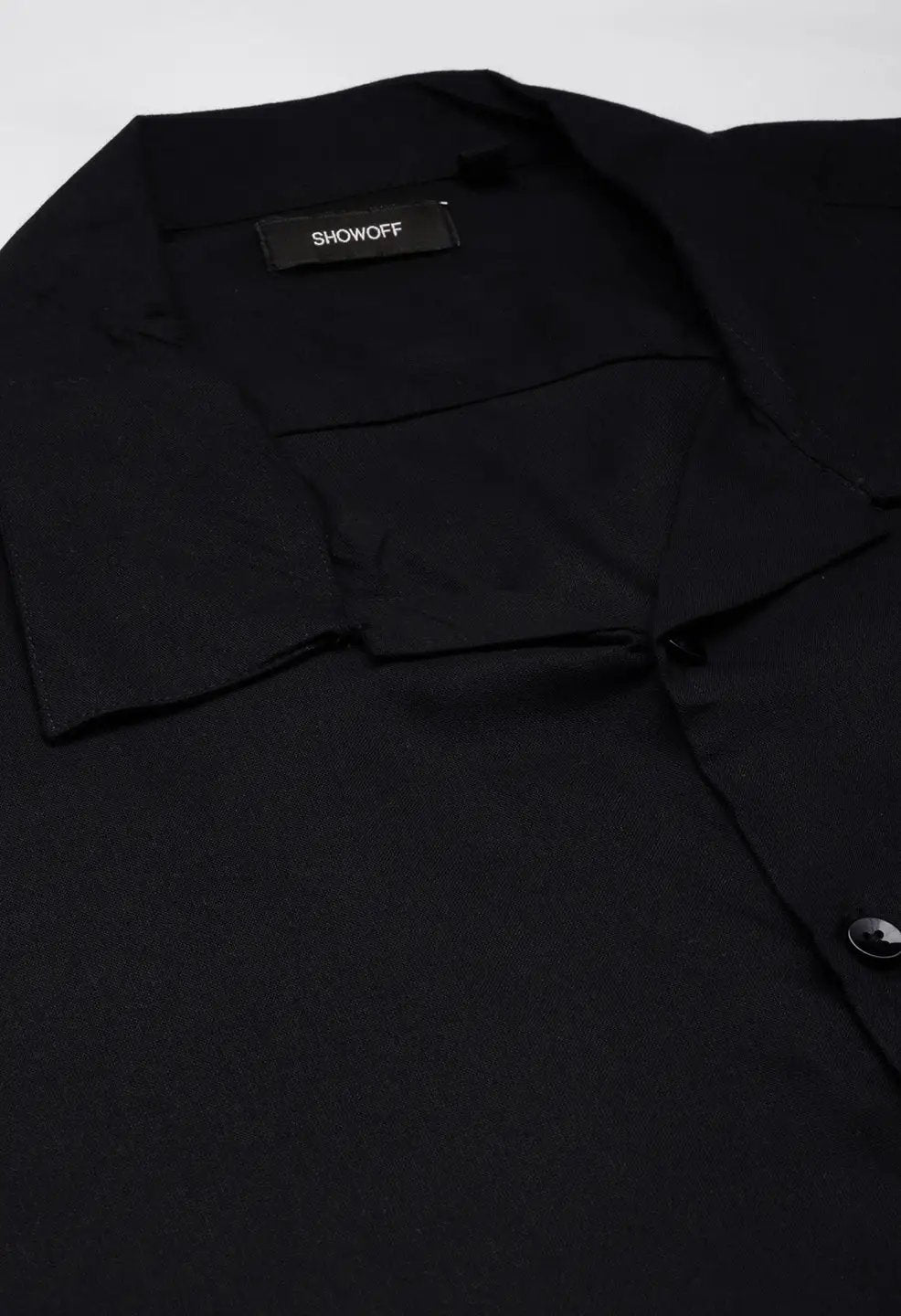 Men's Black Solid Casual Co-Ords Set - from SHOWOFFFF