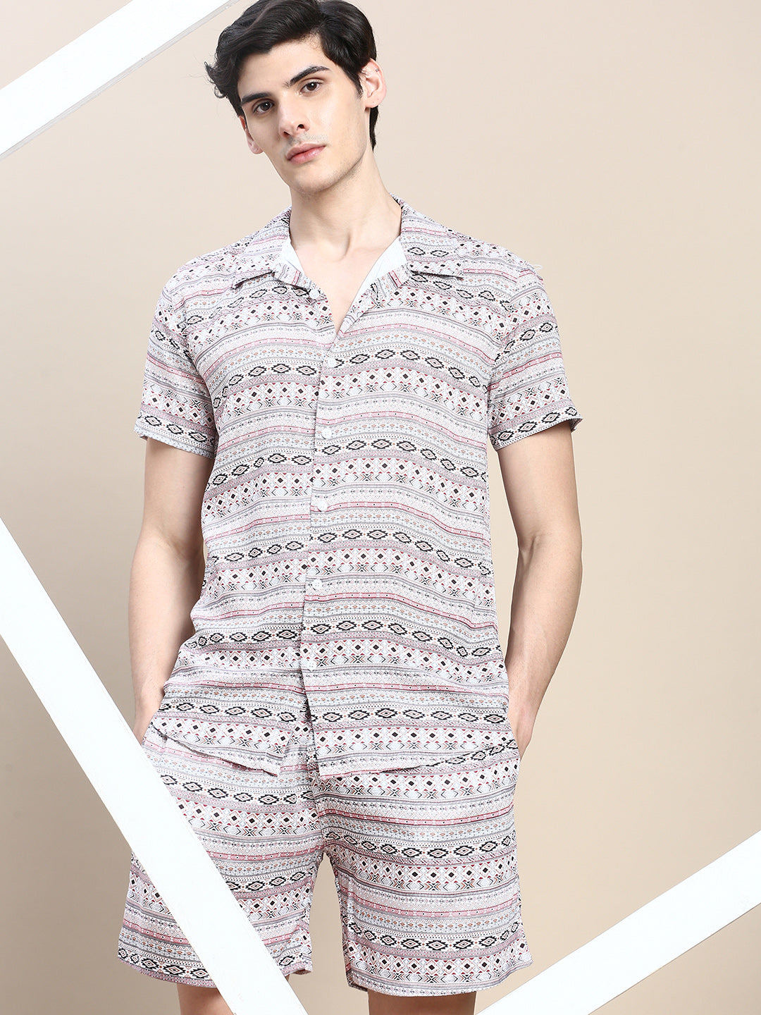 Men Multi Printed Casual Co ord Set