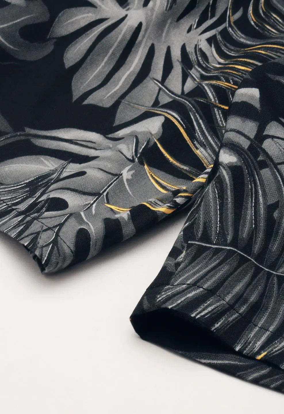 Men's Black Printed Casual Co-Ords Set