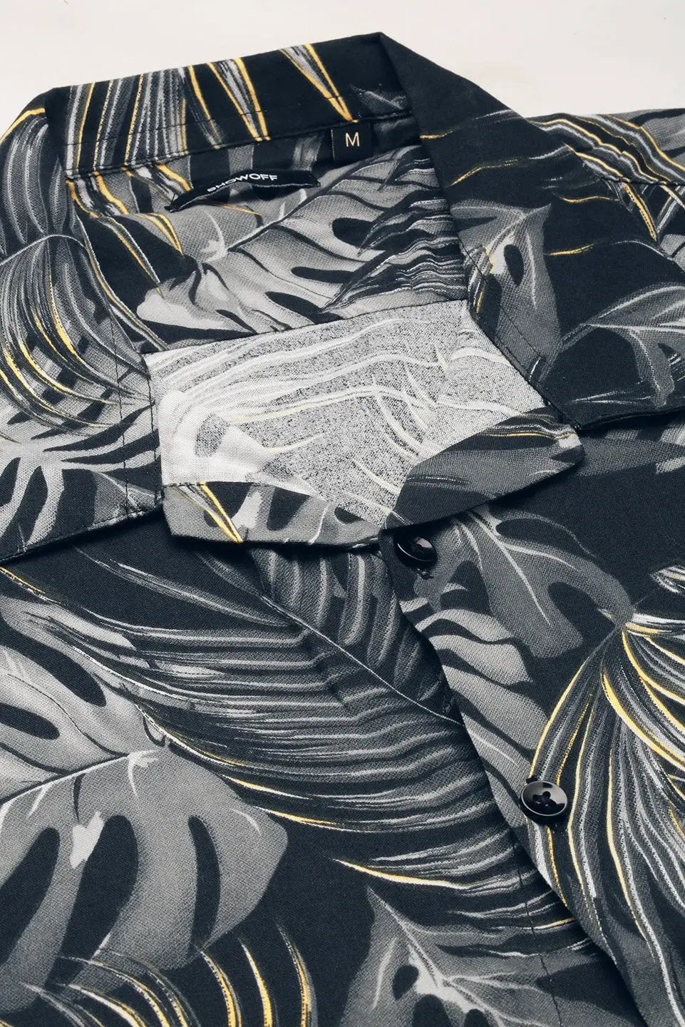Men's Black Printed Casual Co-Ords Set