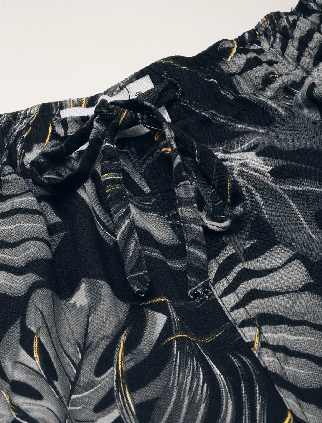 Men's Black Printed Casual Co-Ords Set