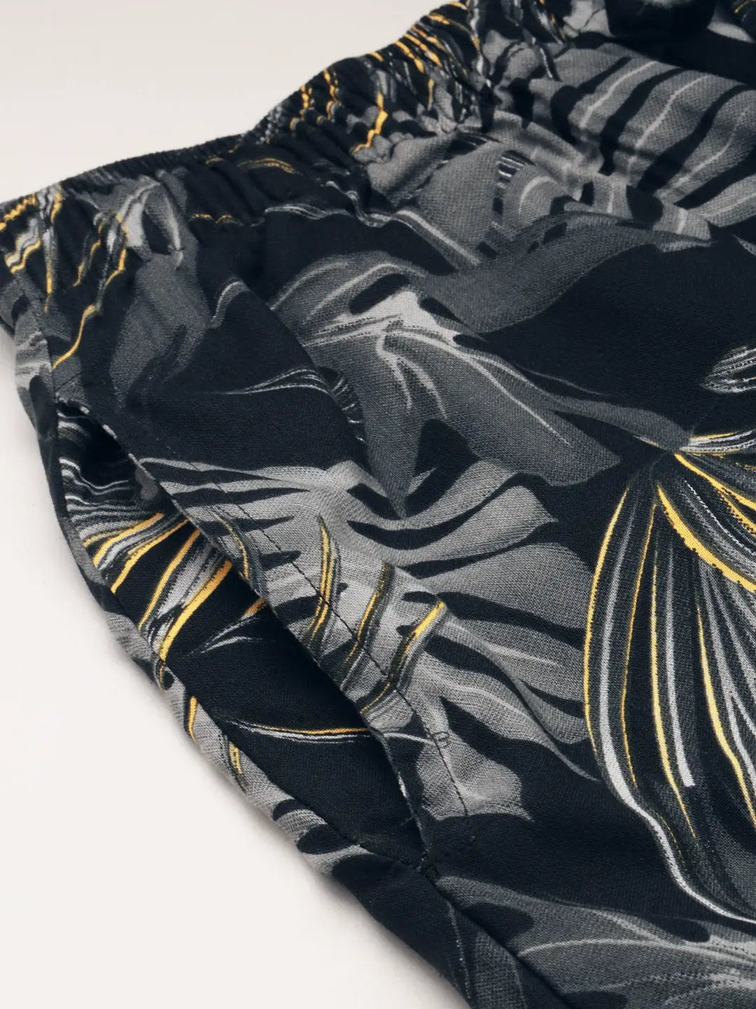 Men's Black Printed Casual Co-Ords Set