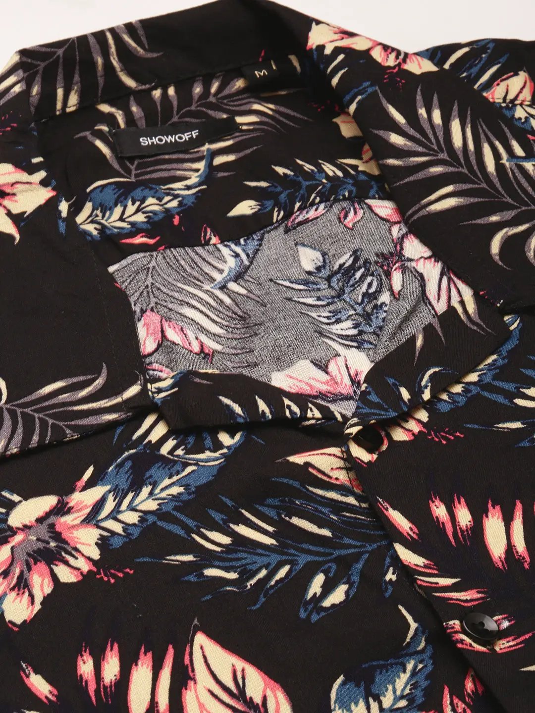 Men's Black Printed Casual Co-Ords Set