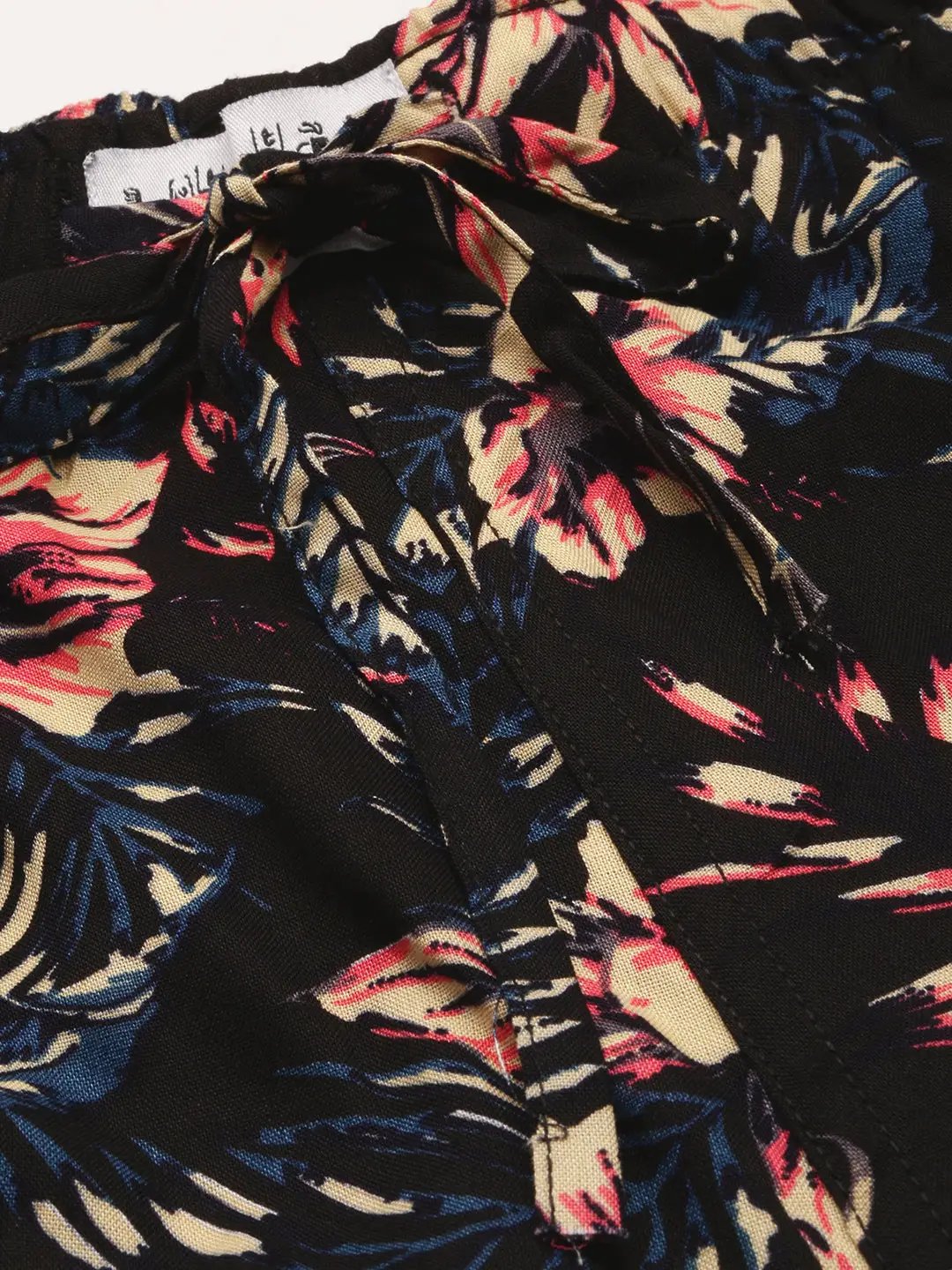 Men's Black Printed Casual Co-Ords Set