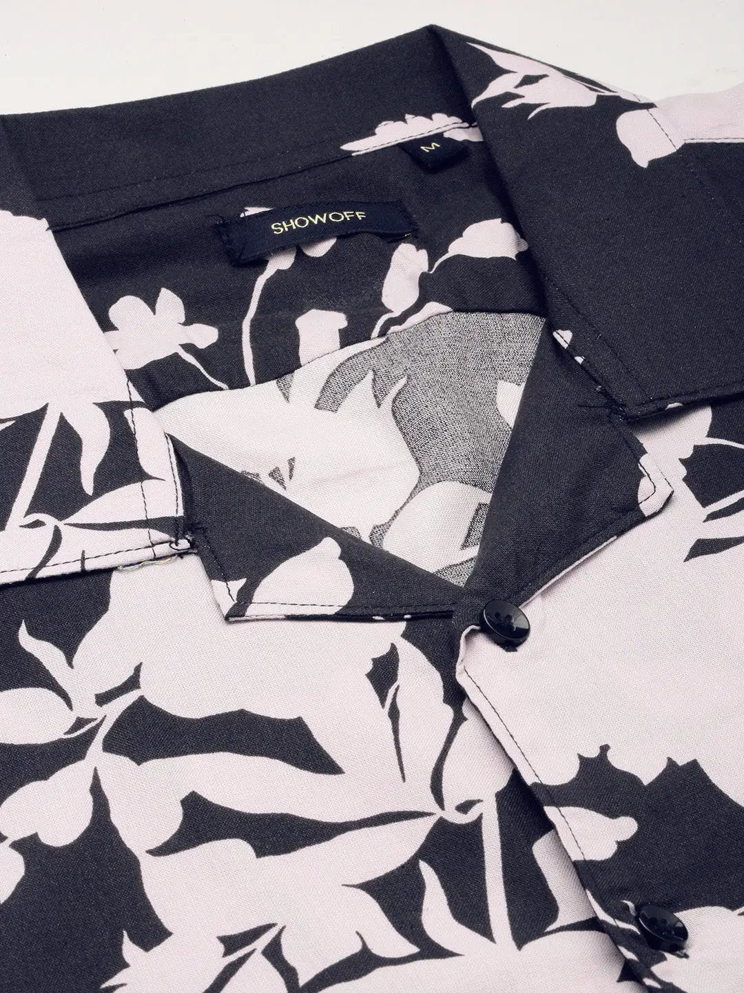 Men's Black Printed Casual Co-Ords Set
