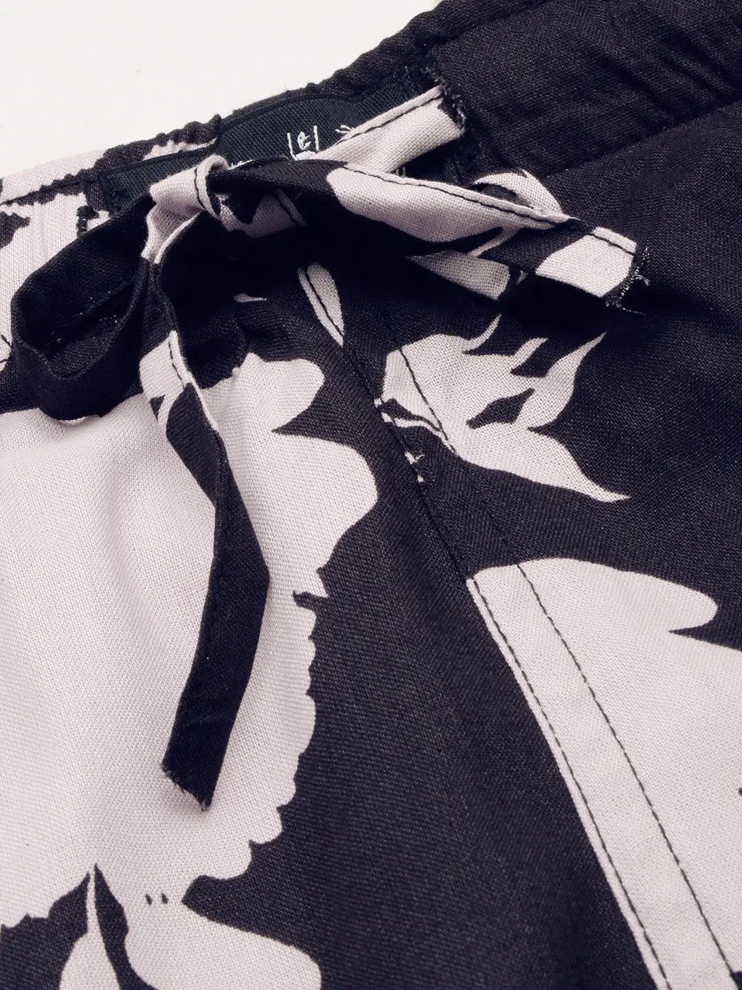 Men's Black Printed Casual Co-Ords Set